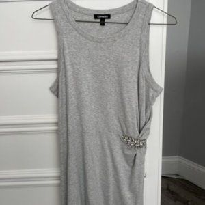 Express Womens Sleeveless Dress - Casual Gray Size L